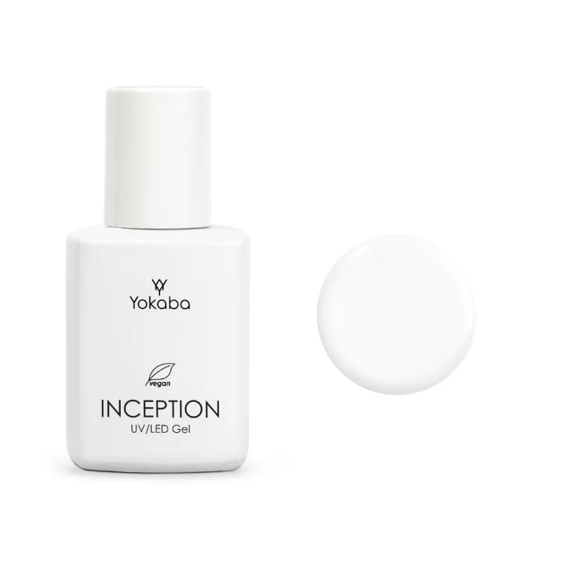 Yokaba inception Samopoziomujący żel do paznokci z pędzelkiem 04 crystal white 30ml