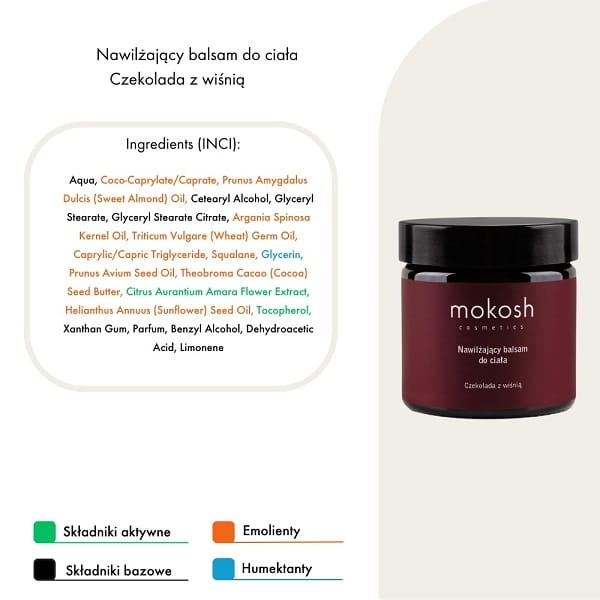 Mokosh Odżywczy balsam do ciała czekolada z wiśnią 180ml