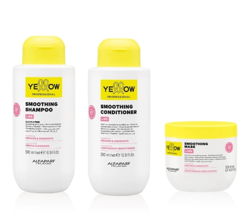 YELLOW LISS THERAPY - Szampon + odżywka + maska do włosów po prostowaniu keratynowym 3x500ml ZESTAW