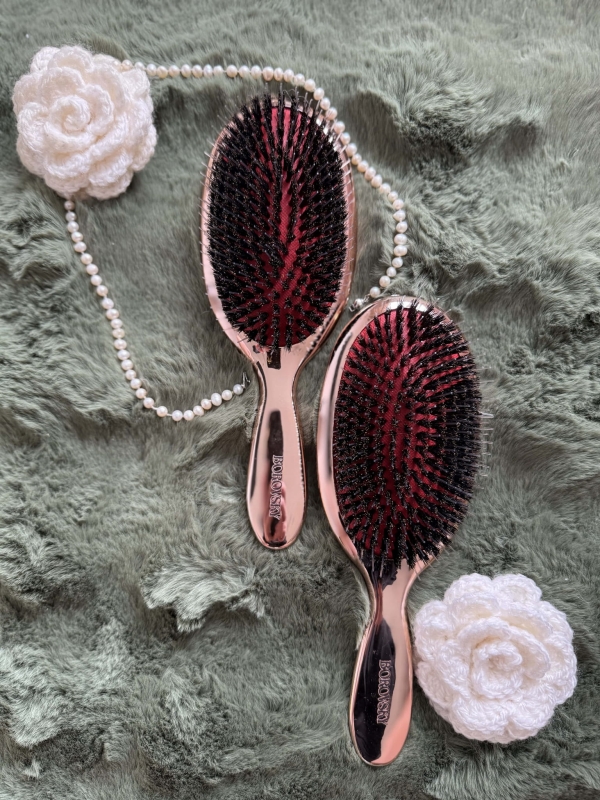 Borovsky brush Szczotka do włosów przedłużanych włosie dzika i nylon rose-gold.jpg
