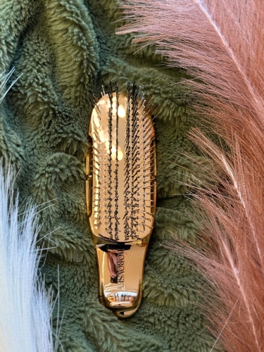 Scalp brush Borovsky mini Mała szczotka do pielęgnacji włosów i skóry głowy champagne