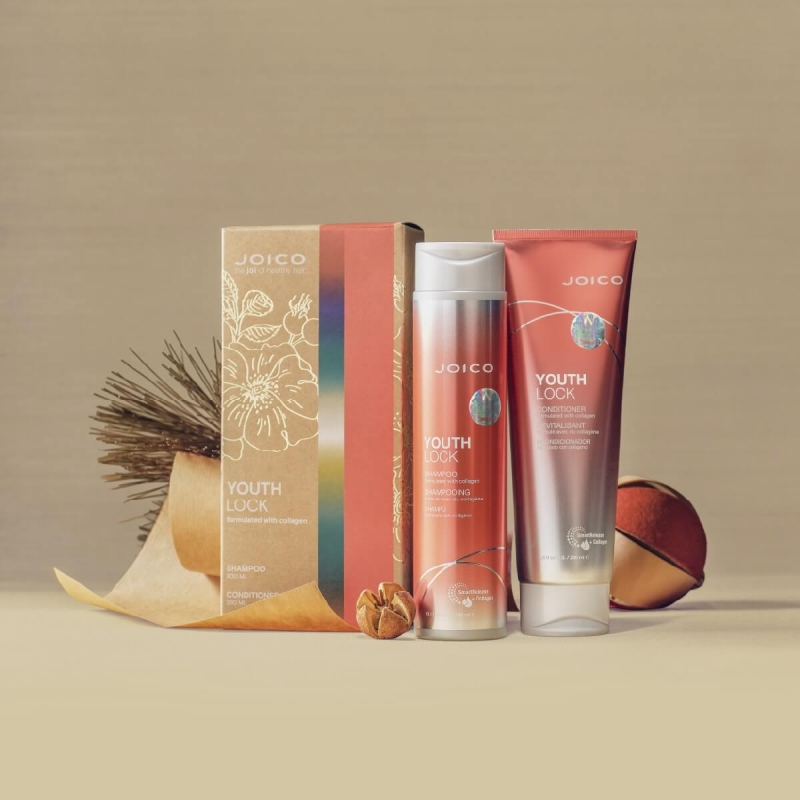 Joico youth lock Zestaw do włosów dojrzałych Szampon 300ml Odżywka 250ml.jpg