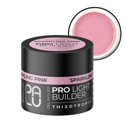 Palu pro light builder gel Żel budujący do paznokci sparkling pink 12g