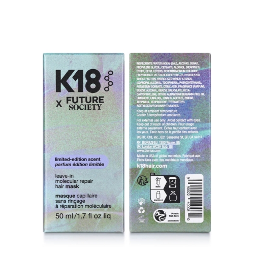 K18 future society leave-in molecular repair Maska włosy zniszczone bez spłukiwania 50ml limitowana edycja zapachowa