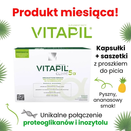 Vitapil clinic 5a Suplement diety przeciw wypadaniu włosów 60 kapsułek + saszetki z proszkiem 30szt