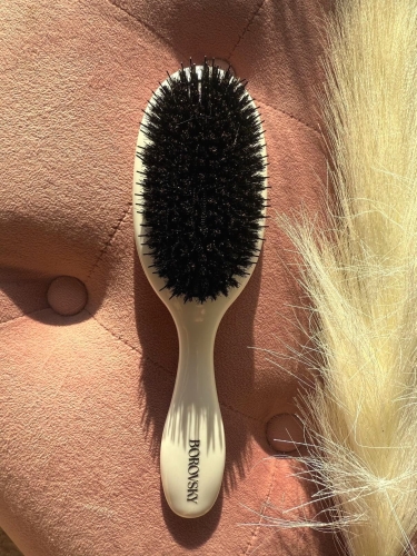 Borovsky  extensions White Pearl Pro Szczotka do włosów przedłużanych biała