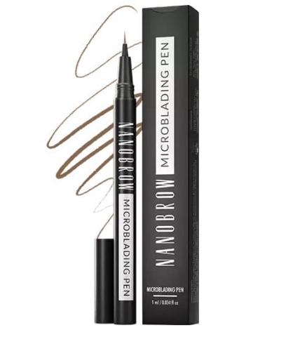 Nanobrow microblading pen Pisak do brwi 1ml warm brown