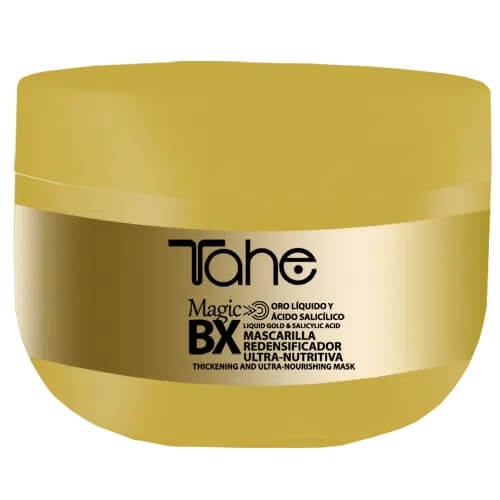 Tahe magic bx gold pack Zestaw do włosów po zabiegu boto Szampon 300ml Maska 300ml Ampułki 5x10ml.jpg