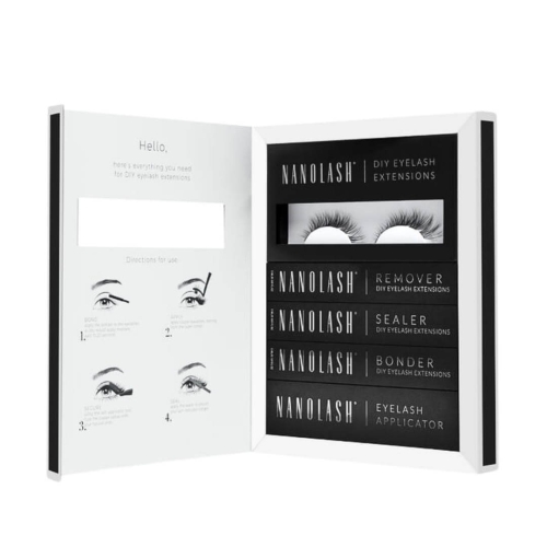 Nanolash diy starter kit Zestaw startowy do samodzielnego przedłużania rzęs divine black