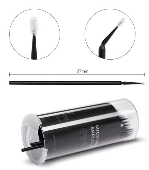 Nanolash microbrush Bezwłókienkowe aplikatory do rzęs 1.5mm 100 szt