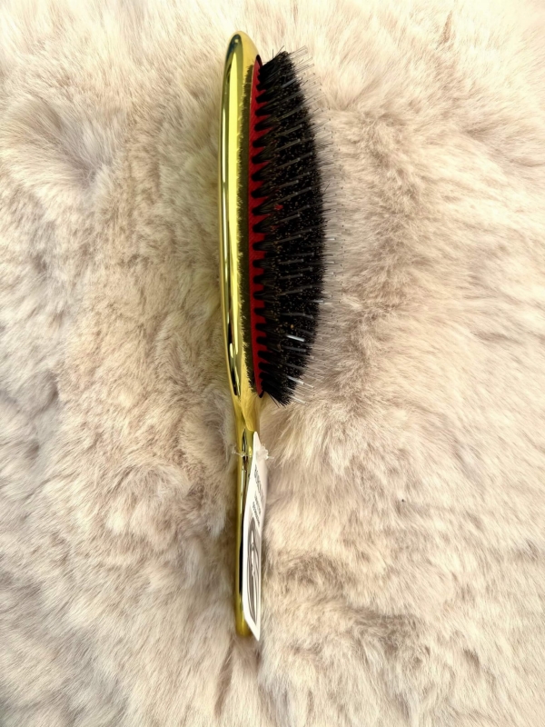 Borovsky brush Szczotka do włosów przedłużanych włosie dzika i nylon złota GOLD.jpg