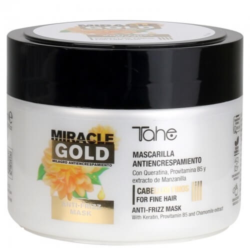 Tahe miracle gold anti frizz Wygładzająca maska do włosów cienkich 300ml