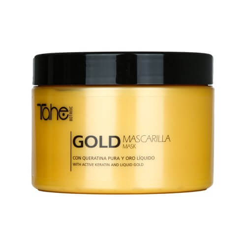 Tahe gold Regenerująca maska z aktywną keratyną i płynnym złotem do włosów zniszczonych 300ml