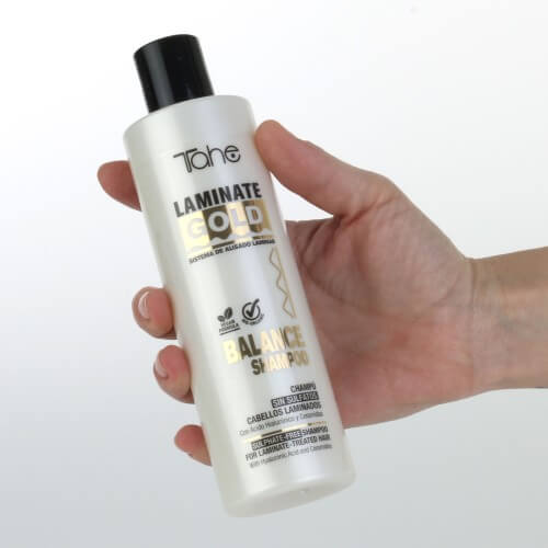 Tahe laminate gold balance Szampon do włosów prostowanych 300m.jpg