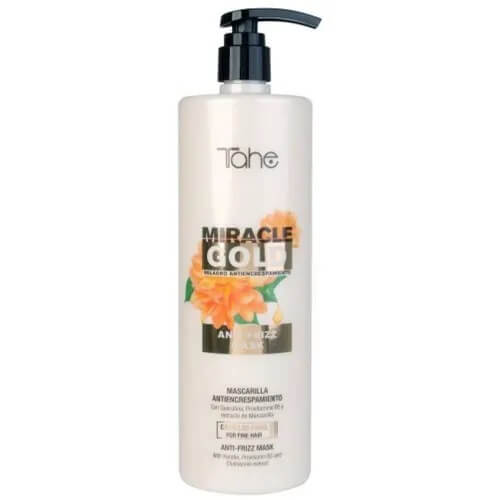 Tahe miracle gold anti frizz Wygładzająca maska do włosów cienkich 1000ml.jpg