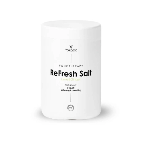 Yokaba podotherapy refresh Zmiękczająco odświeżająca sól do kąpieli lime & ginger 1000g