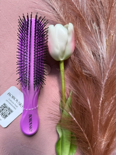 Scalp Brush Borovsky Sweet Violet Szczotka do pielęgnacji włosów i skóry głowy Summer edition