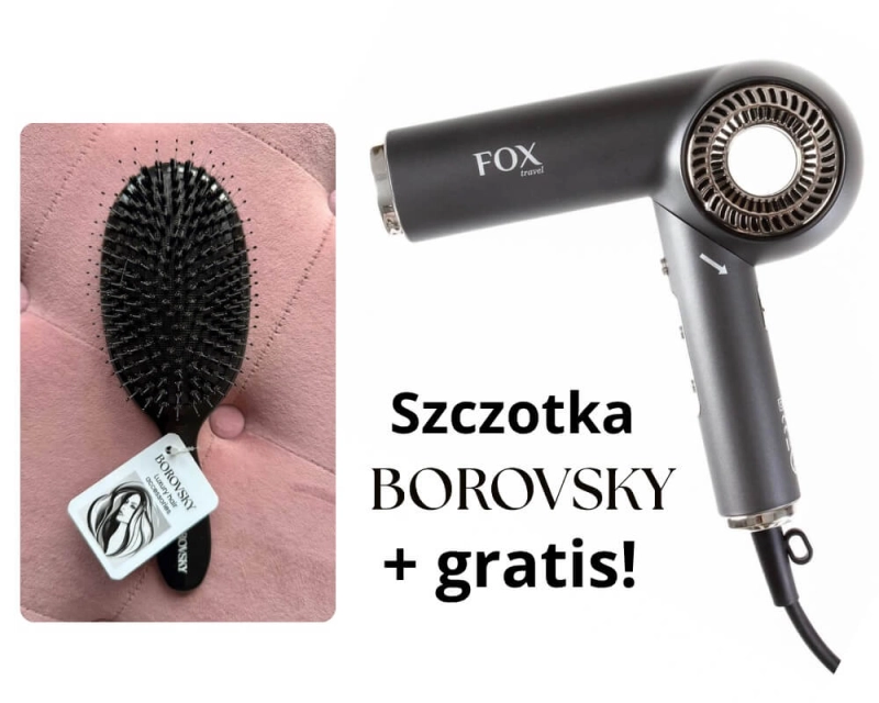 Fox travel Suszarka podróżna składana z jonizacją 1500-1800W + szczotka.jpg