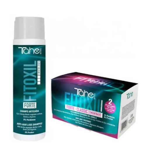 Tahe tricology fitoxil forte classic Zestaw przeciw wypadaniu włosów Szampon 300ml Ampułki 6x10ml