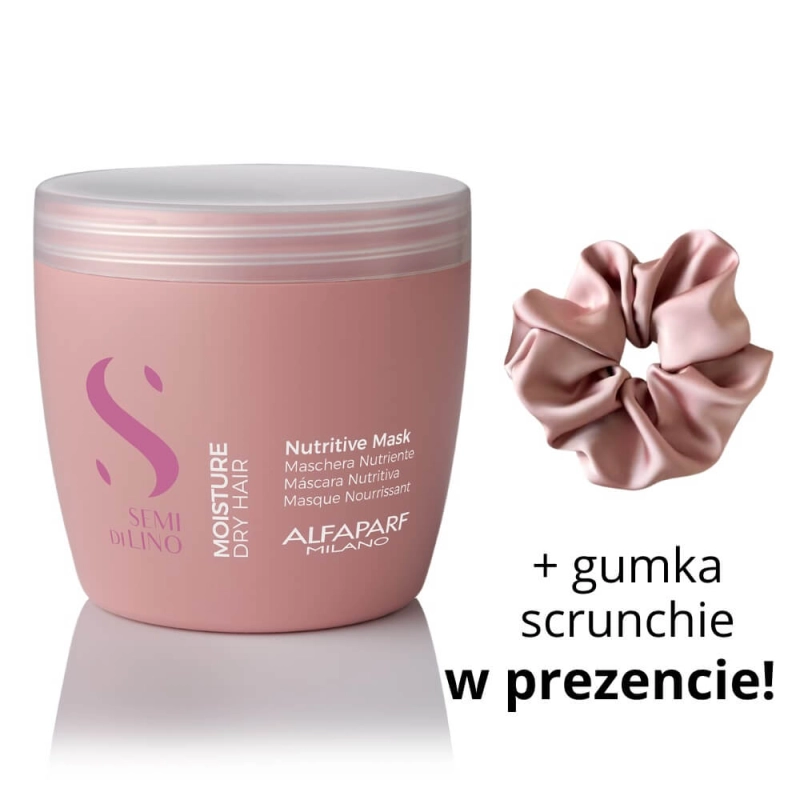Alfaparf sdl moisture nutritive Maska nawilżająca do włosów suchych 500ml + scrunchie.jpg