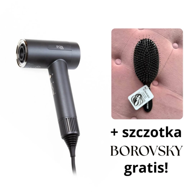 Fox plasma Suszarka do włosów z jonami plazmowymi 1500W + szczotka Borovsky gratis.jpg