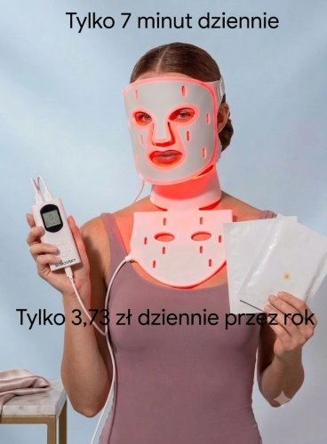 Borovsky Silikonowa maska LED do twarzy do terapii czerwonym światłem