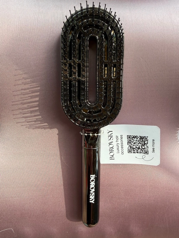 Borovsky Steel Chrome Szczotka do włosów nylonowa.jpg
