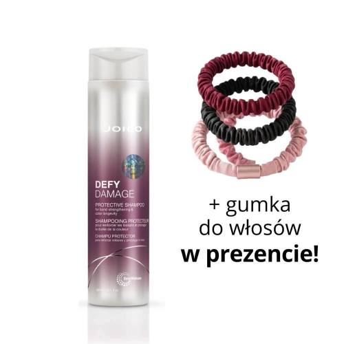 JOICO DEFY DAMAGE Szampon do włosów zniszczonych i farbowanych 300ml + scrunchie