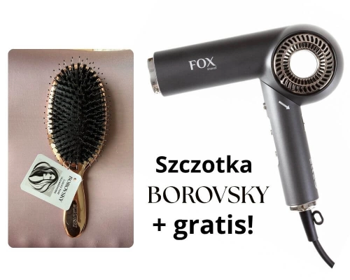 Fox travel Suszarka podróżna składana z jonizacją 1500-1800W + szczotka 