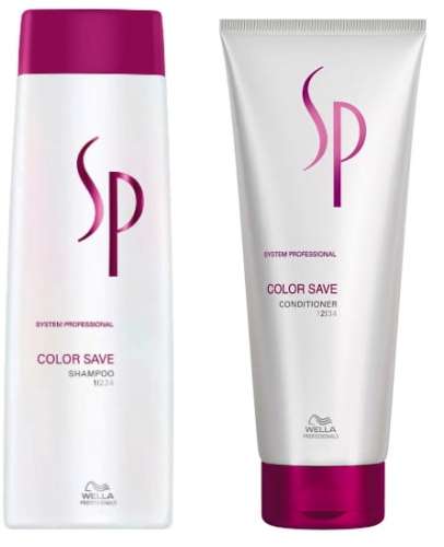 Wella Sp Color Save - Szampon + odżywka do włosów farbowanych 250ml + 200ml