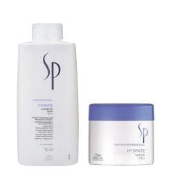 Wella Sp Hydrate - Szampon + maska nawilżanie 1000ml + 400ml