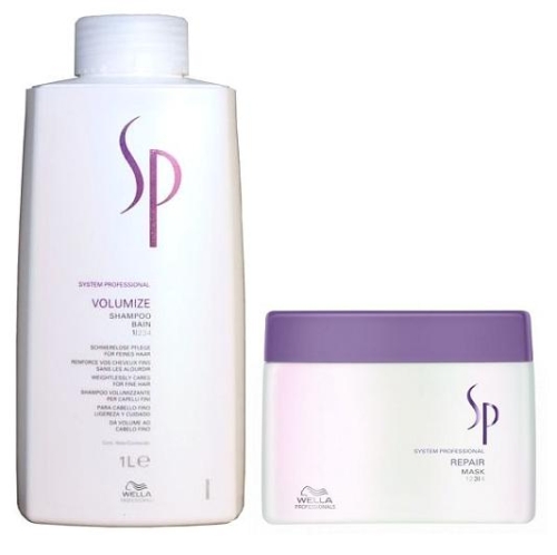 Wella Sp Volumize - Szampon + maska na objętość 1000ml + 400ml